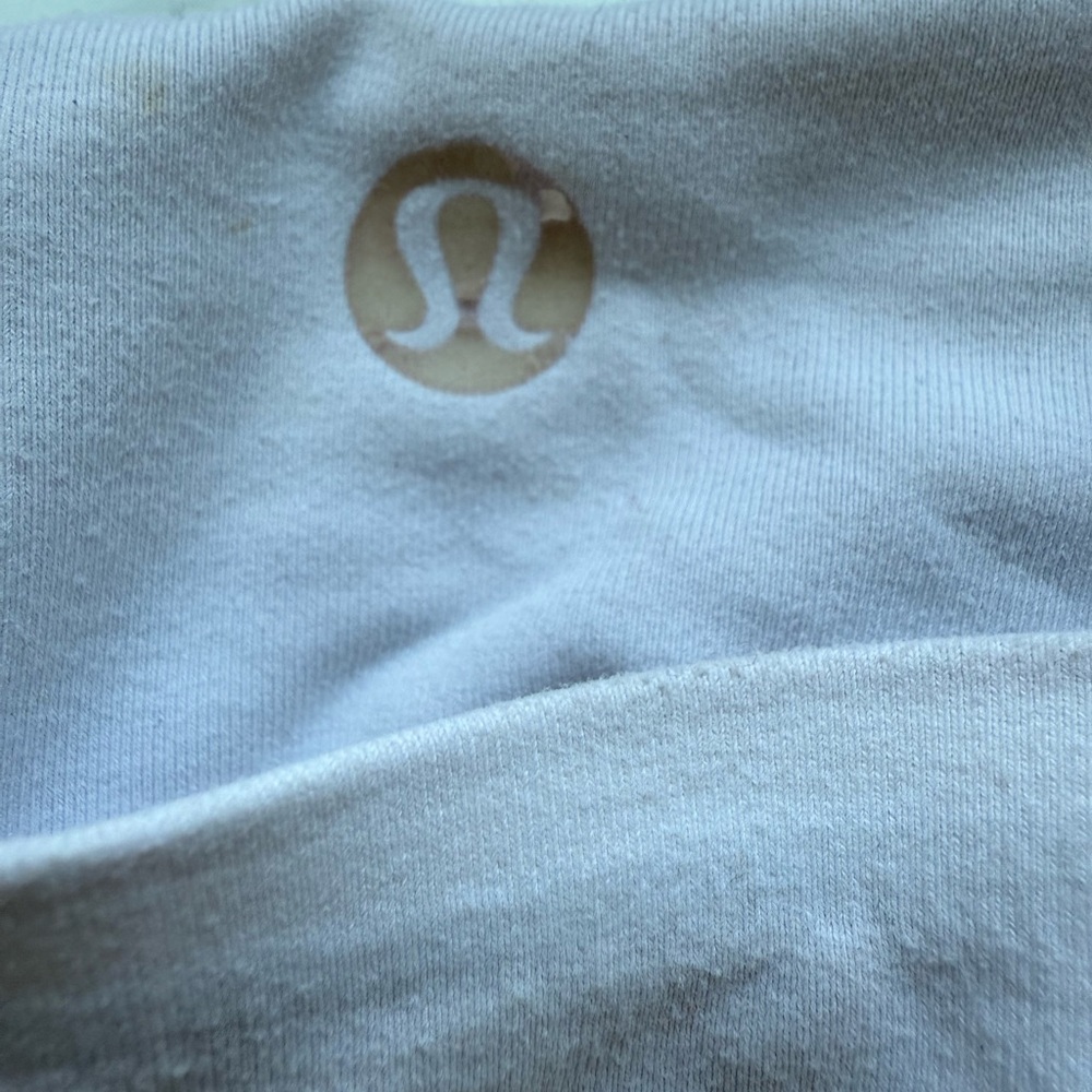 lululemon White Racerback High Neck Sports Bra Size 8 - Picture 5 of 7